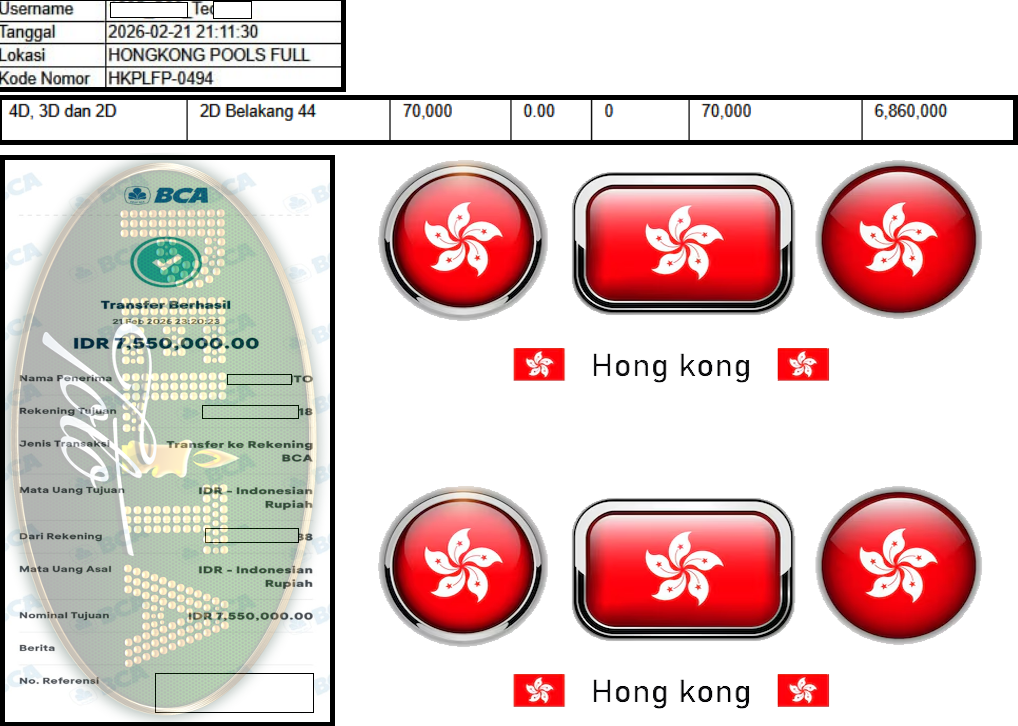 PELITATOTO JACKPOT PASARAN HONGKONG POOLS (TIAP HARI) ”7344” ‌‌‌‌‌‌‌‏Rp 7,550,000,- LUNAS
