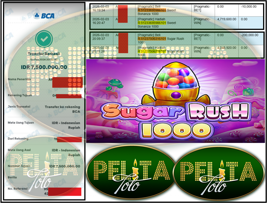 PELITATOTO JACKPOT PRAGMATIC Gaming ”Sweet Bonanza 1000” ‌‌‌‌‌‌‌‏Rp 7,500,000,- LUNAS