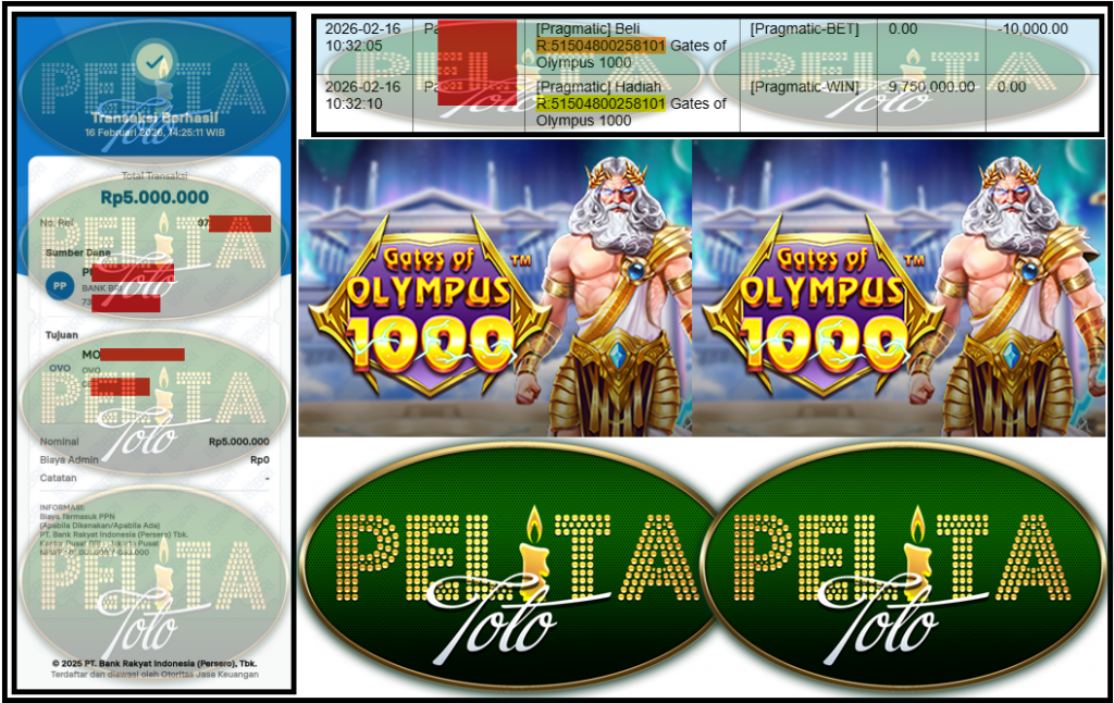 PELITATOTO JACKPOT PRAGMATIC Gaming ”Gates of Olympus 1000” ‌‌‌‌‌‌‌‏Rp 5,000,000,- LUNAS