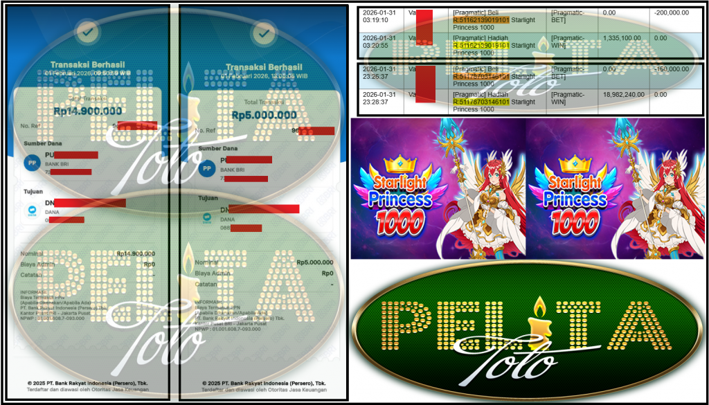 PELITATOTO JACKPOT PRAGMATIC Gaming ”Starlight Princess 1000” ‌‌‌‌‌‌‌‏Rp 19,900,000,- LUNAS